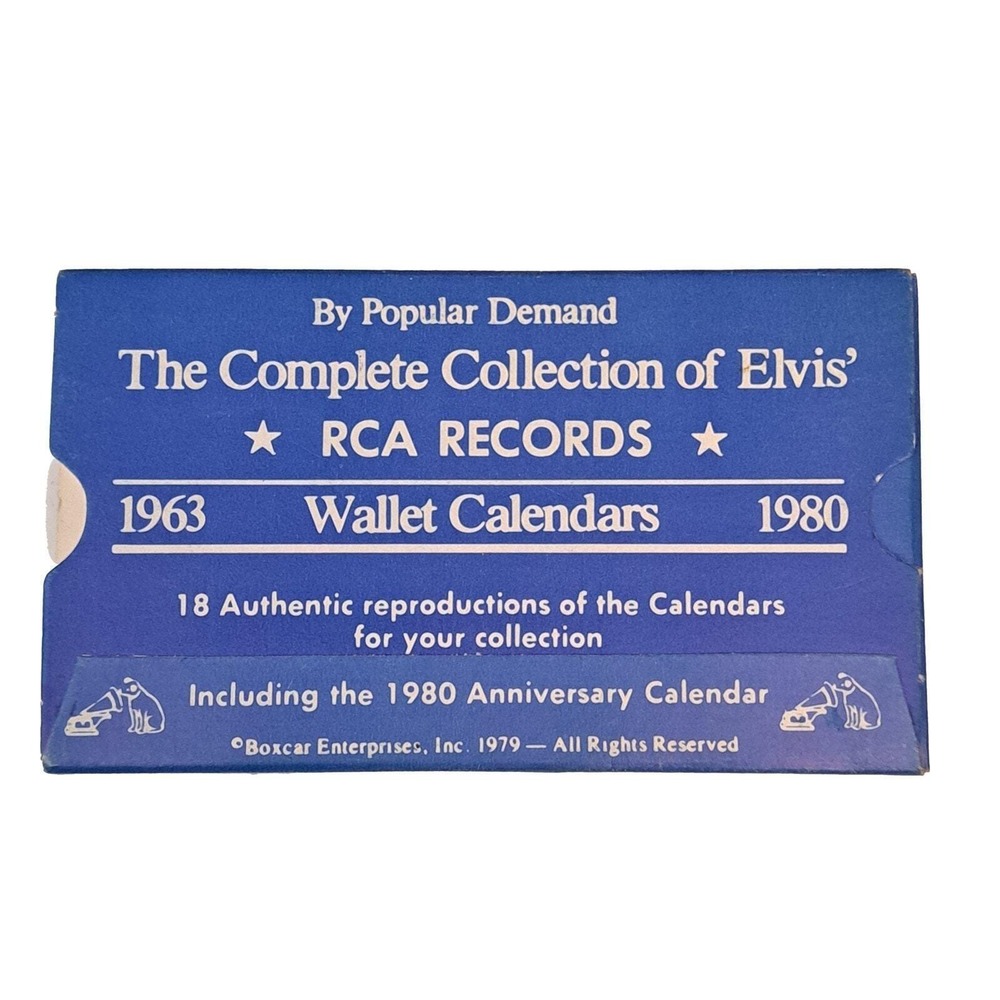 Complete Elvis RCA Records 63-80 Wallet Calendar Cards VTG Music Collectible